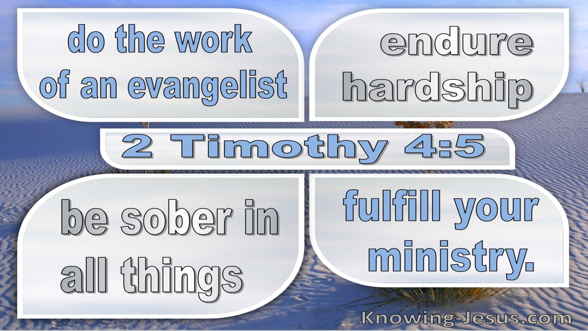 2 Timothy 4:5 Fulfil Your Ministry (blue)